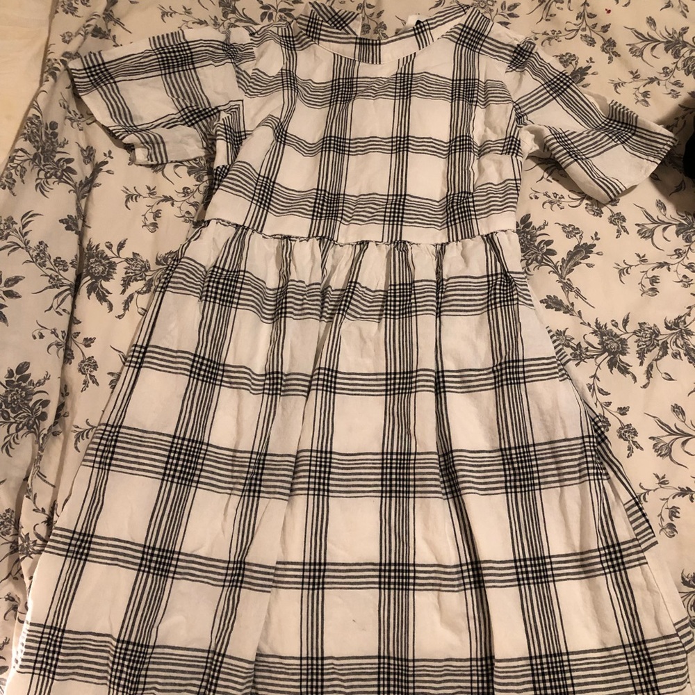 Roolee midi plaid high neck dress